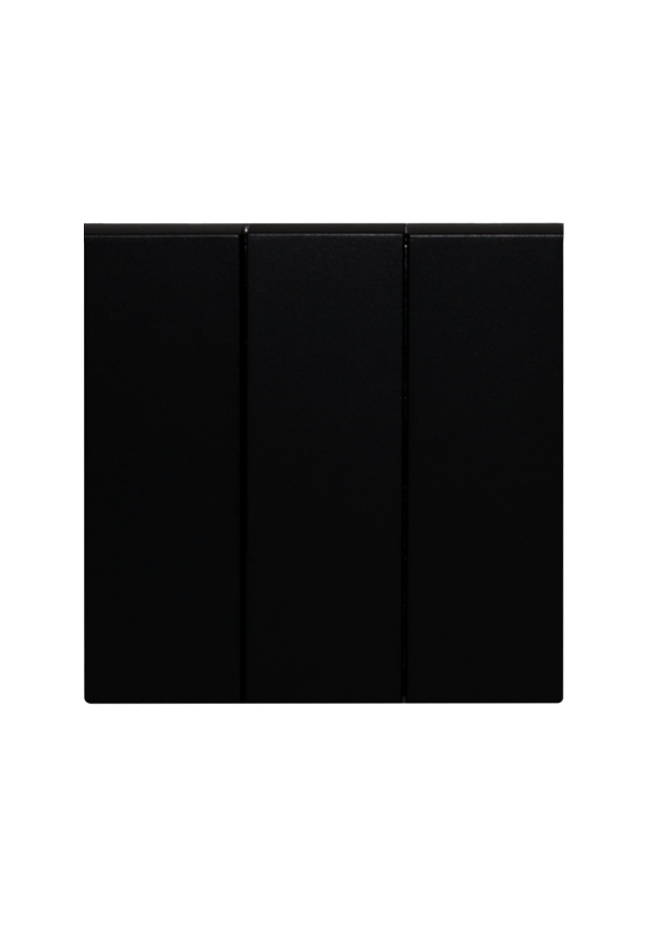 SOL 3 Gang 2 Way Switch   Black Color UK Size