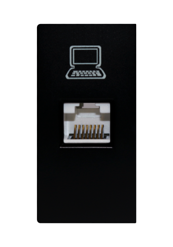 SOL Ethernet Socket  Black  Color UK Size