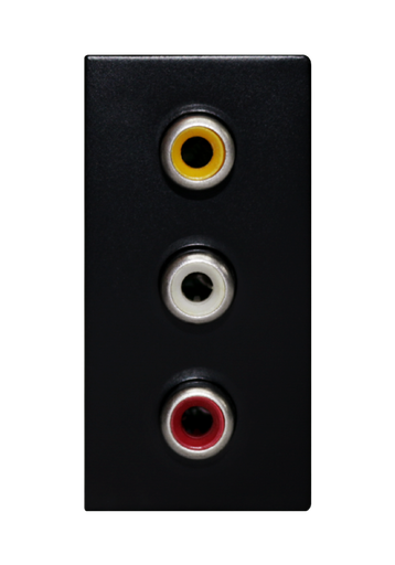 [SOL-RCA-AV-B] SOL AV RCA outlet Black  Color UK Size
